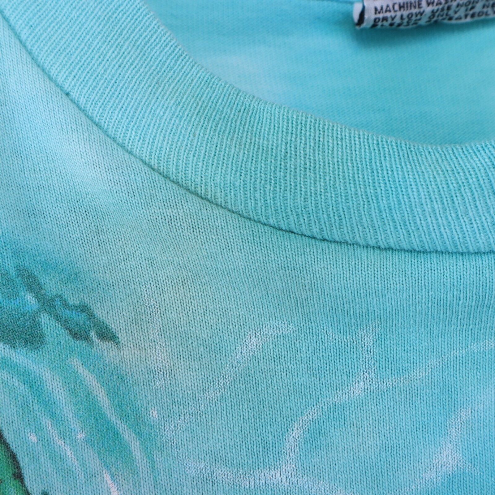 Liquid Blue Aquatic Turtle Beach Tie-Dye T-Shirt Size L 1996 Single Stitch