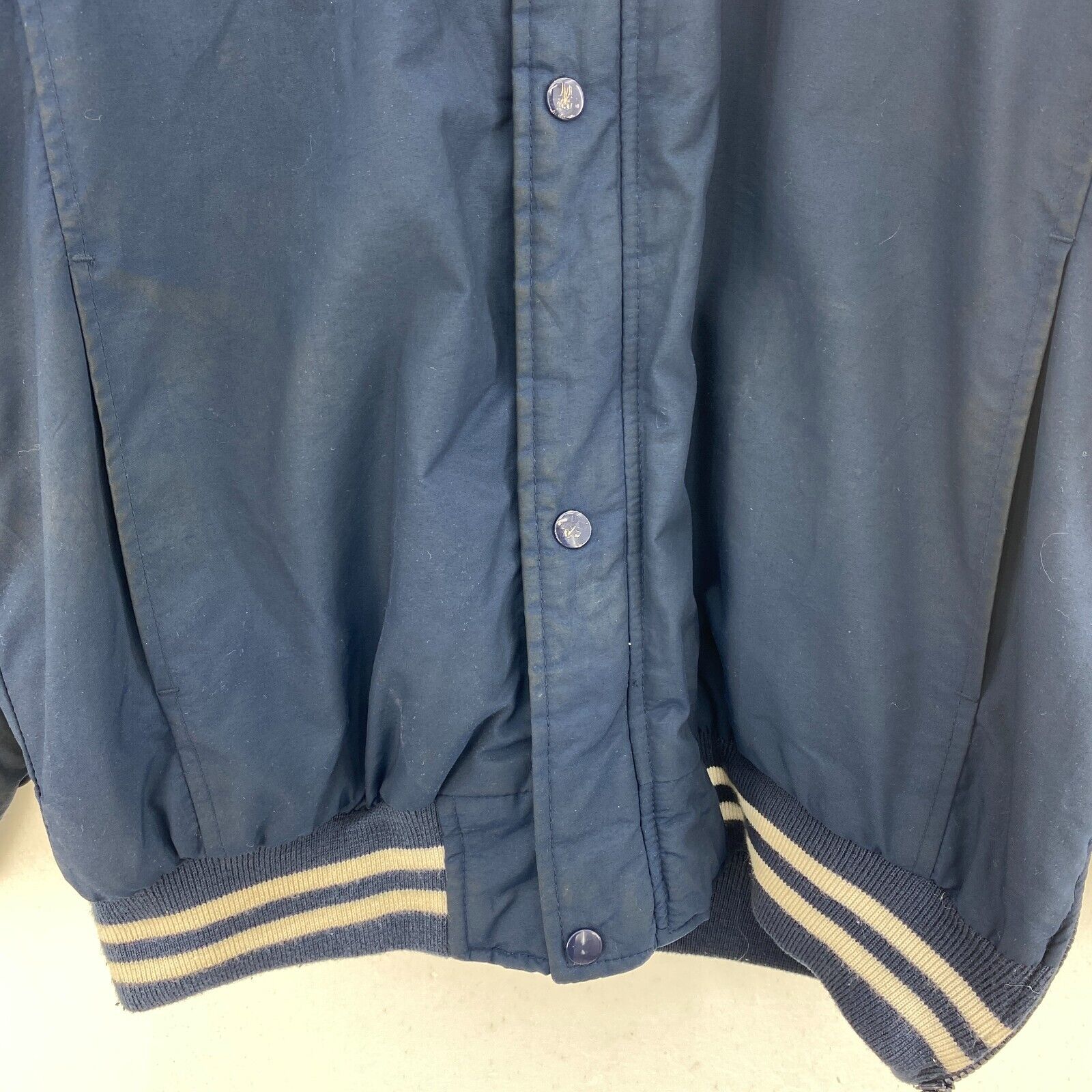 Starter New York Yankees Logo MLB Navy Blue Hooded Jacket Size L