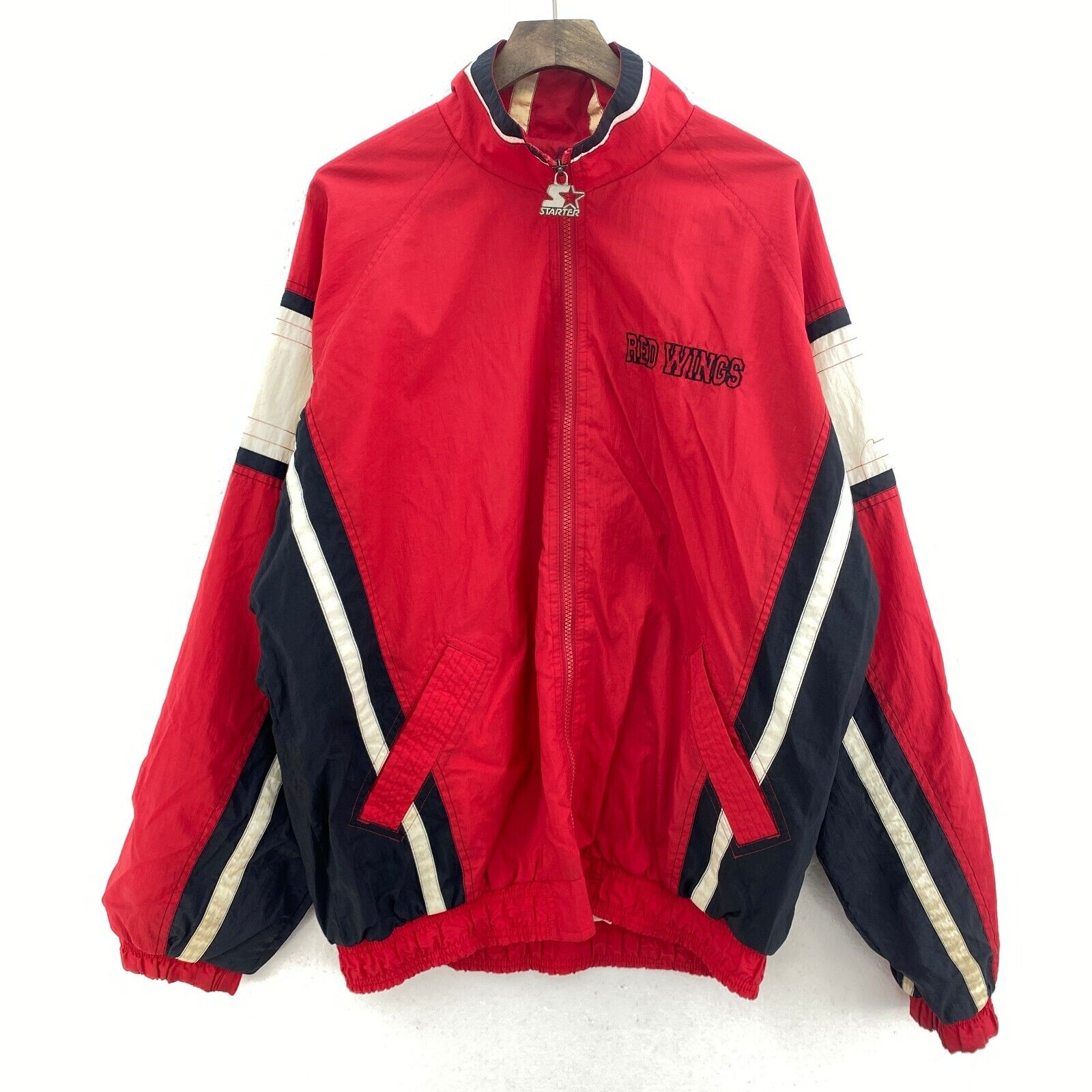 Vintage Starter Detroit Red Wings Full Zip Red Jacket Size L