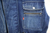 Vintage Levi Strauss Full Zip Medium Wash Blue Denim Jacket Size M