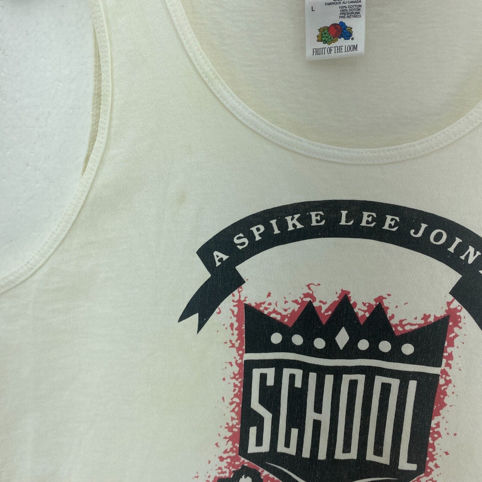 A Spike Lee Joint School Daze Tank Top White Sleeveless T-shirt Size L