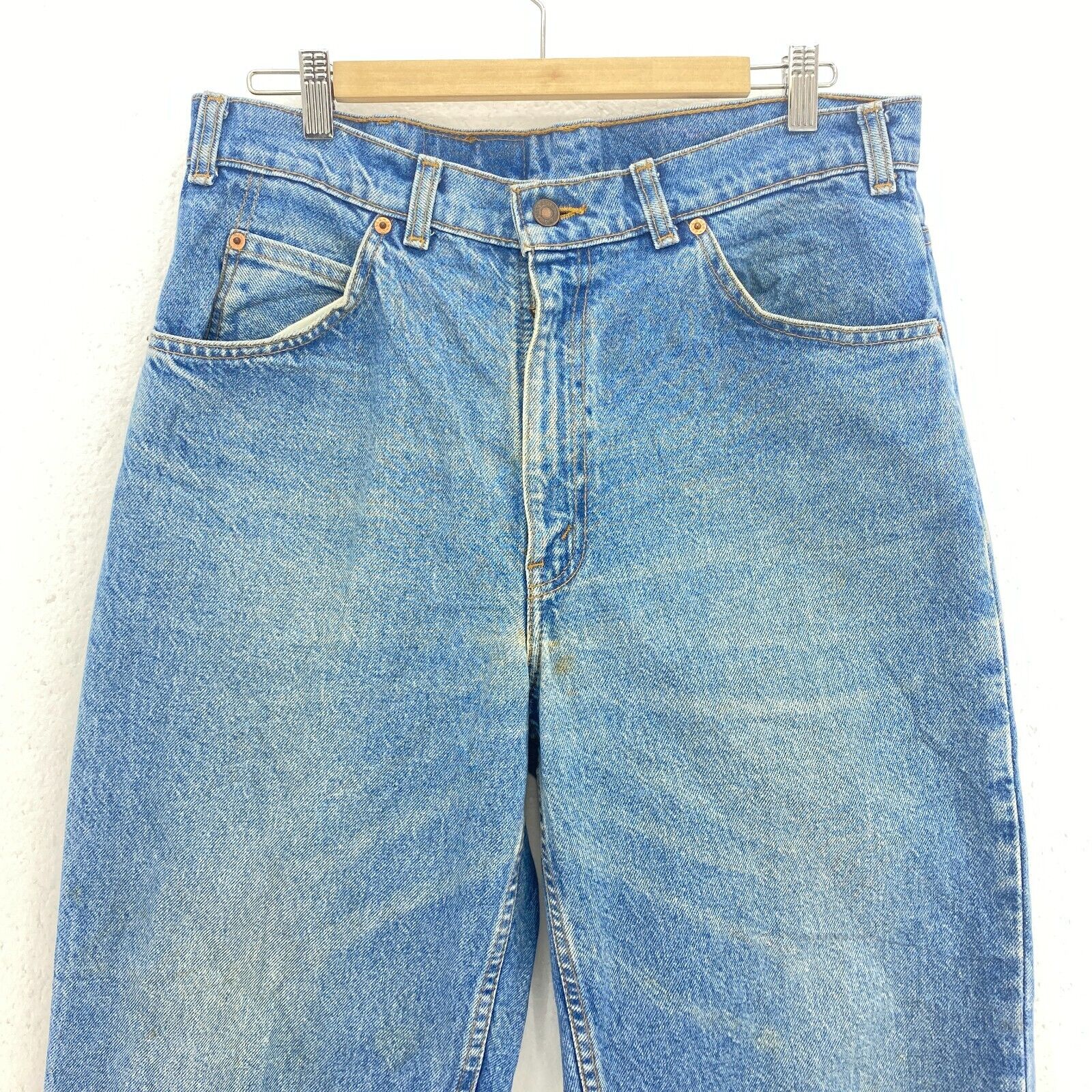 Levi Strauss 634 Orange Tab Medium Wash Jeans Size 34 x 26