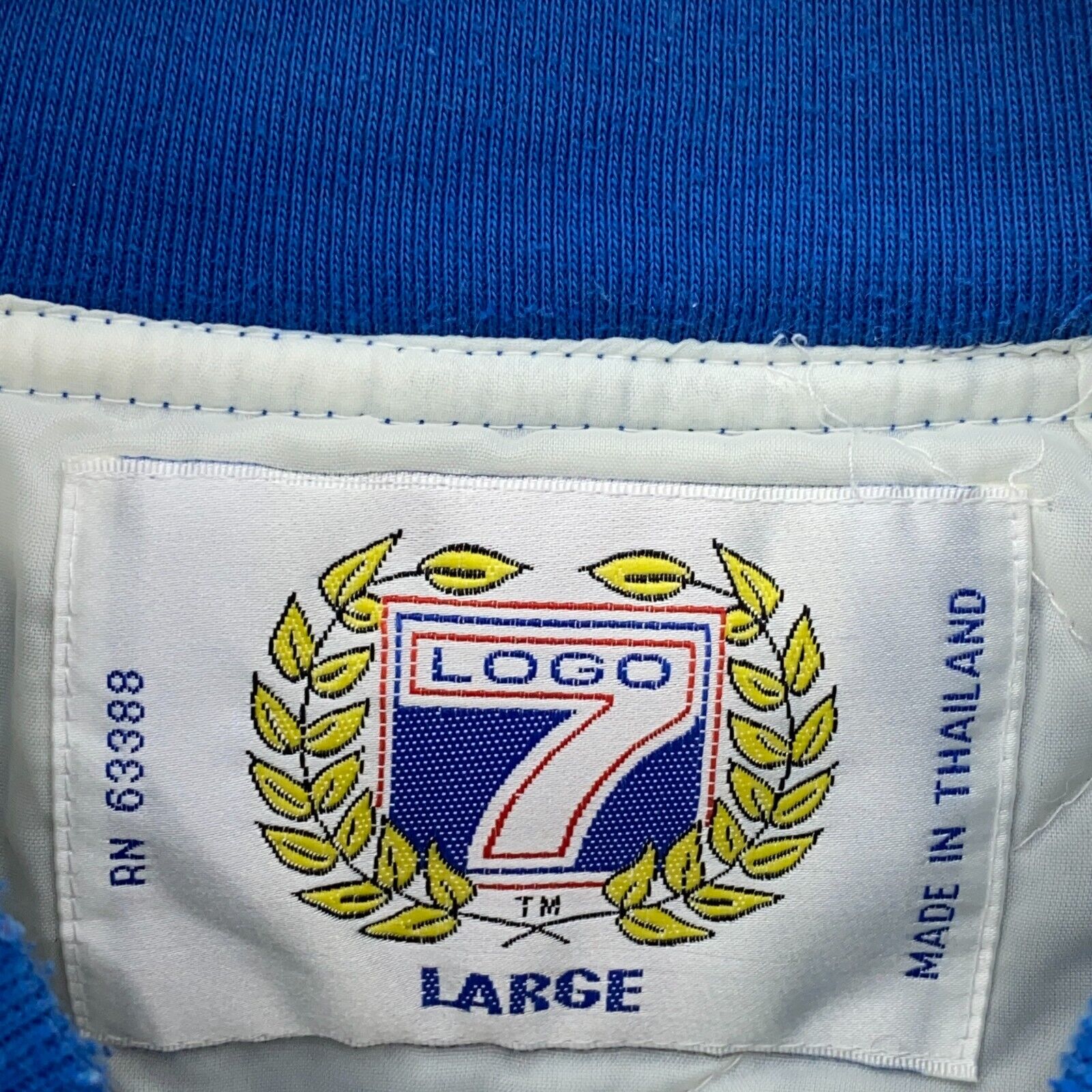 Vintage Logo 7 Chicago Cubs White Blue Sweatshirt Size L