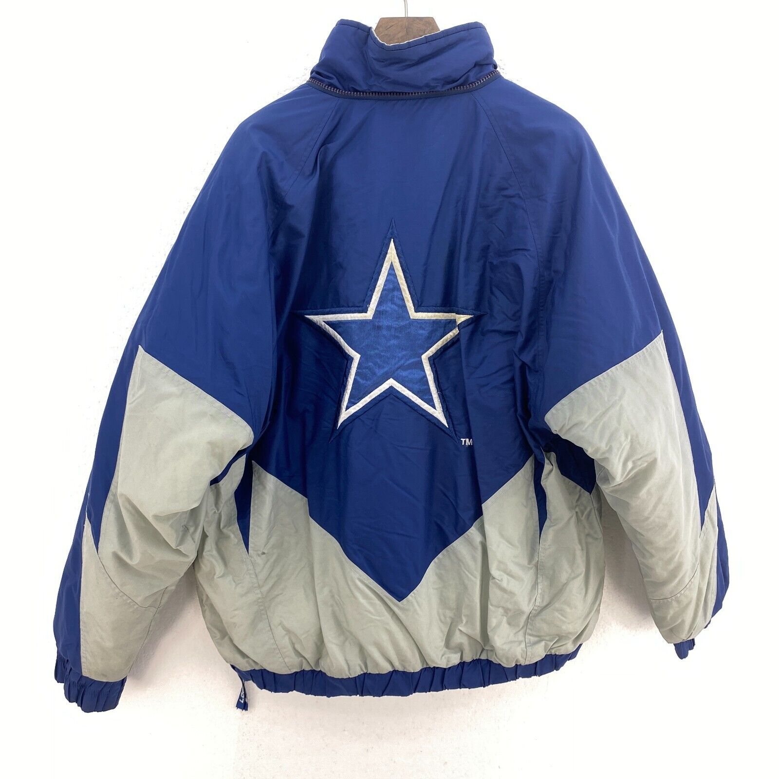 Logo 7 Dallas Cowboys Logo NFL Insulated Blue Jacket Size M 1/4 Zip