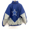 Logo 7 Dallas Cowboys Logo NFL Insulated Blue Jacket Size M 1/4 Zip