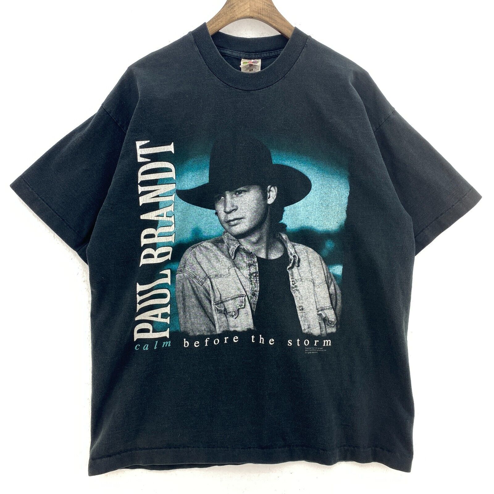 Paul Brandt Country Music Calm Before The Storm Tour 1997 Black T-shirt Size XL