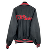 Vintage Varsity Elk River Black Bomber Snapped Jacket Size L