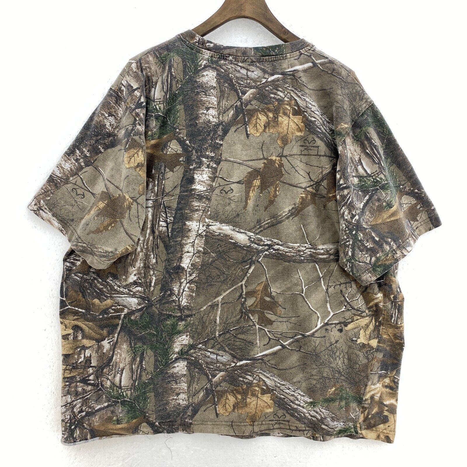 Real Tree Nature Print All Over Print Green T-shirt Size L