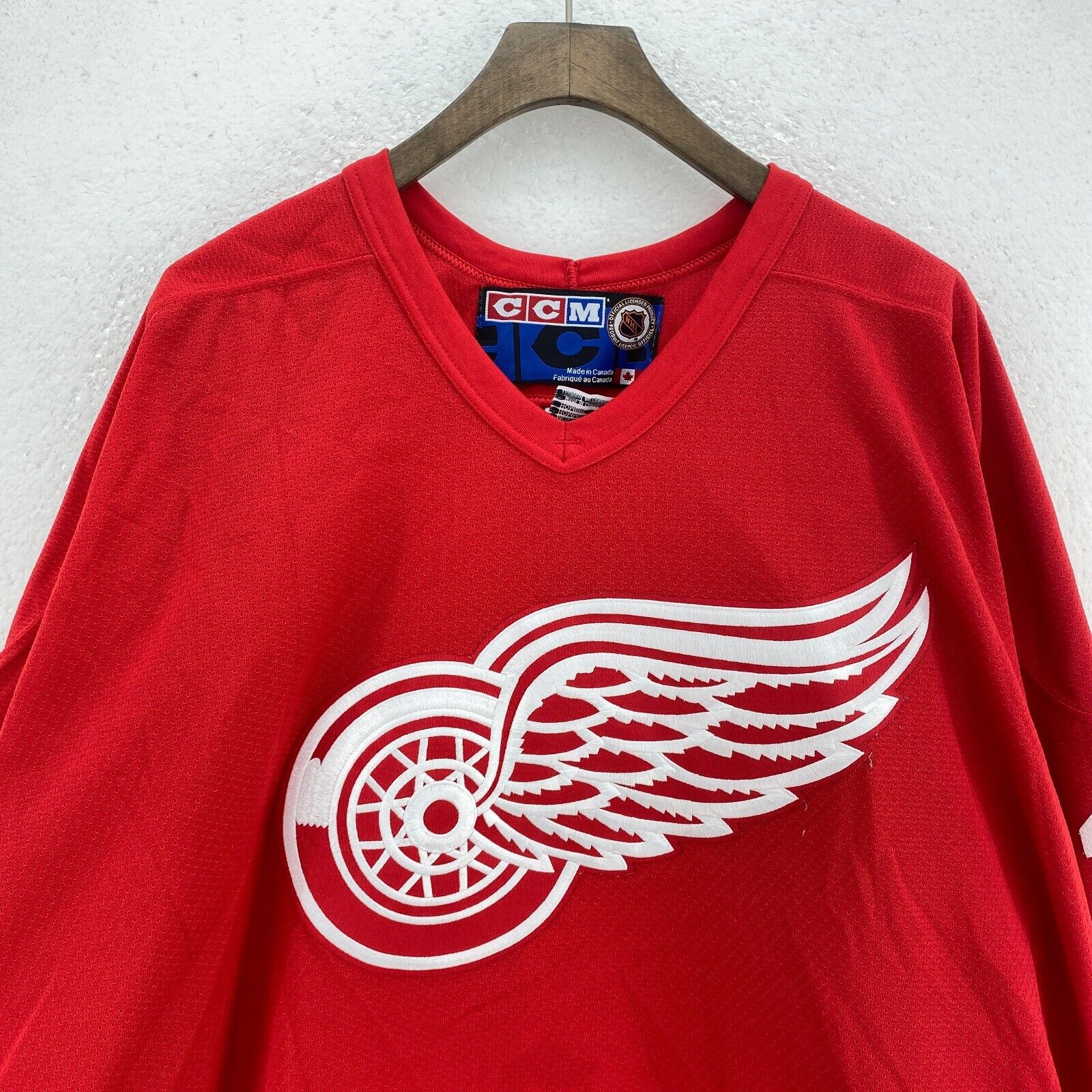 CCM Vintage Detroit Red Wings NHL Red Jersey Size 2XL