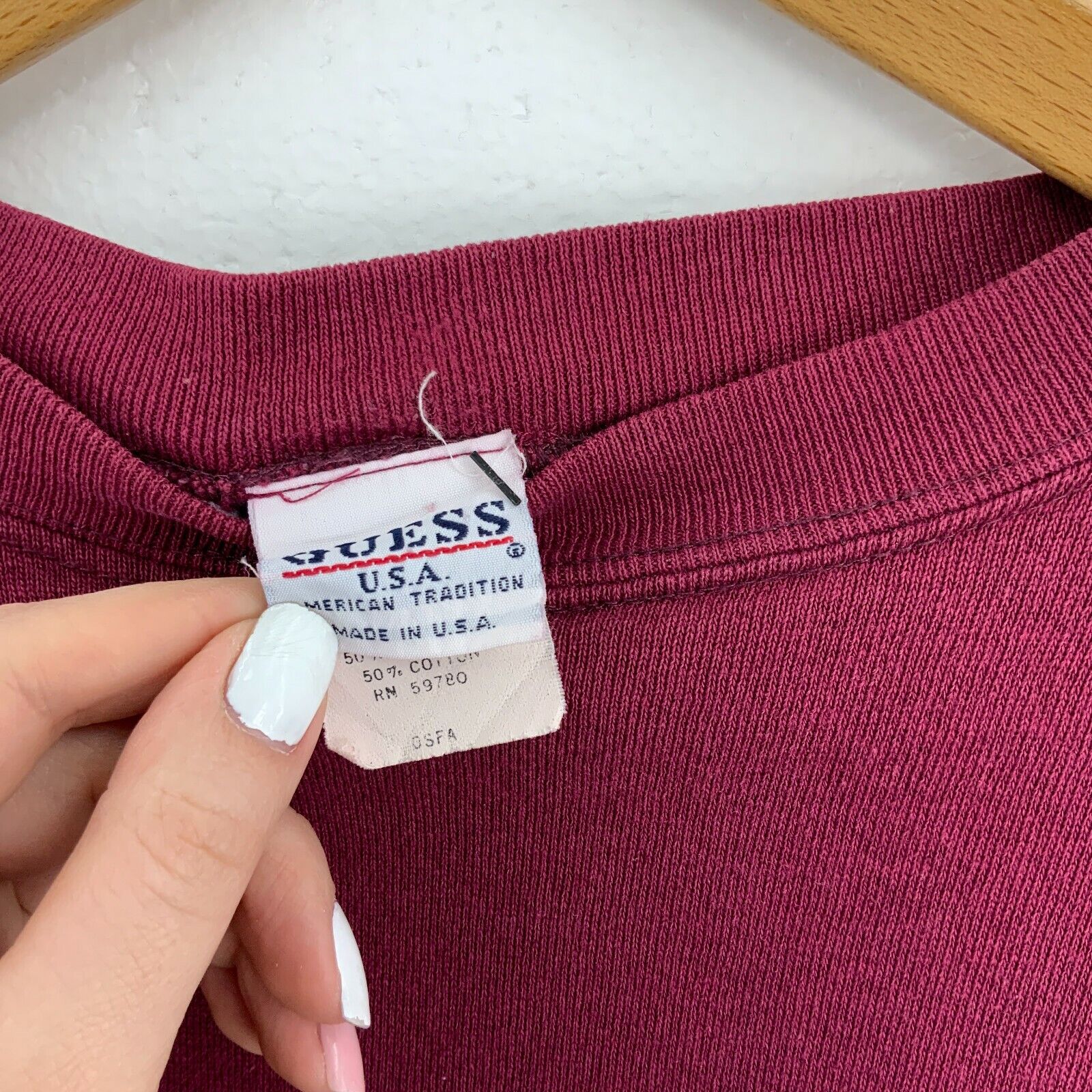 Vintage Guess Red Sweatshirt Size XL 90s