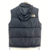 The North Face Full Zip Black Hooded Embroidered Logo Vest Jacket Pockets Size M