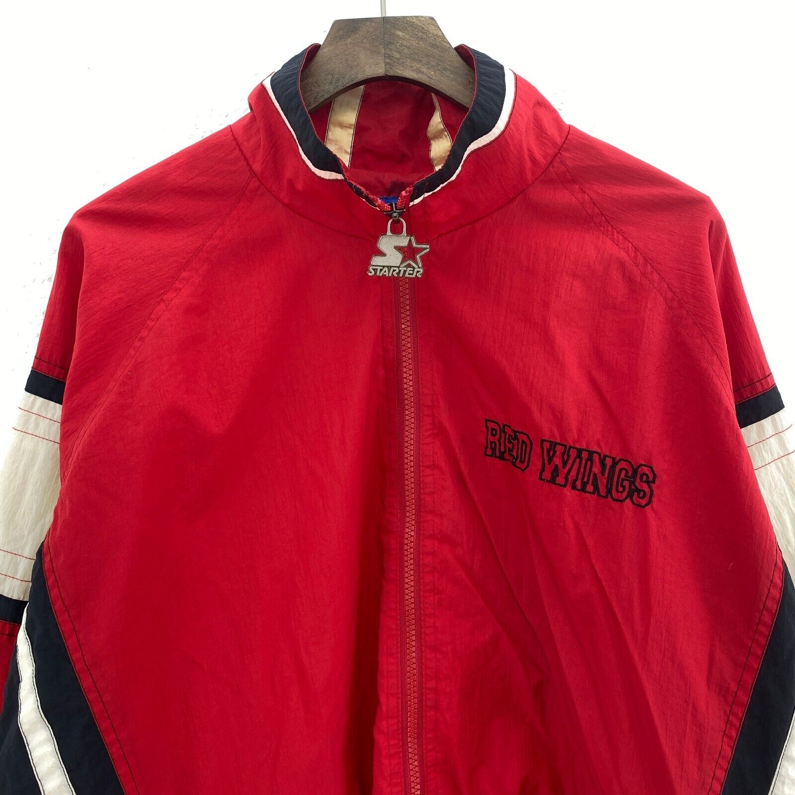 Vintage Starter Detroit Red Wings Full Zip Red Jacket Size L