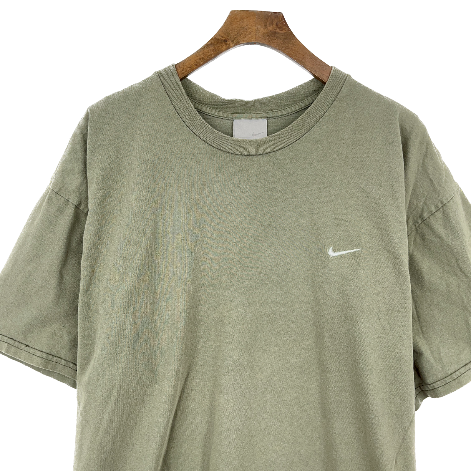 Vintage Nike Swoosh Chest Logo Earth Tone Green T-shirt Size XL