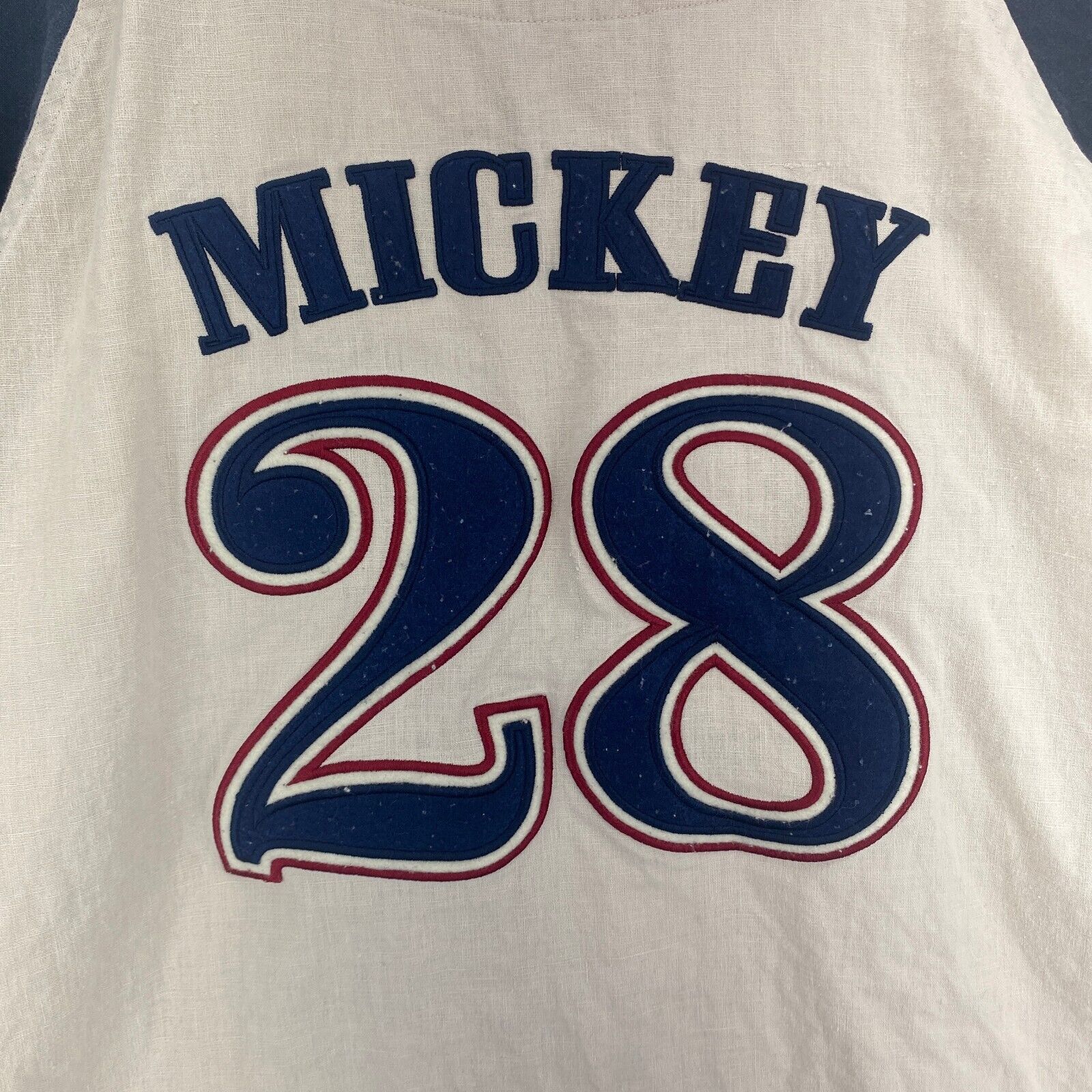 Walt Disney Mickey Mouse Steamboats Beige Baseball Button Up Shirt Size XL