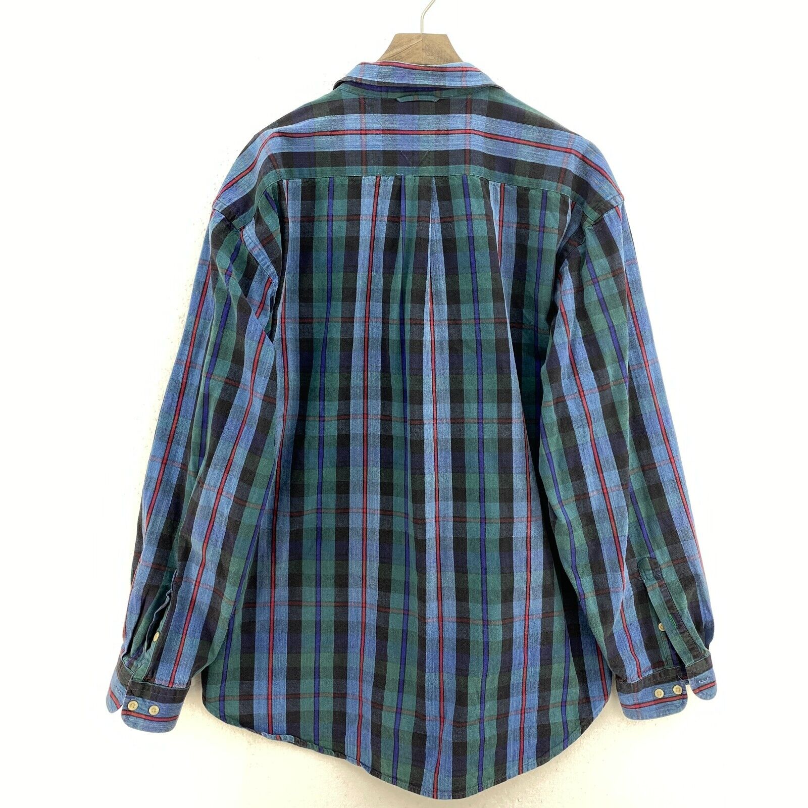 Vintage Tommy Hilfiger Button Up Single Pocket Checked Shirt Size XL