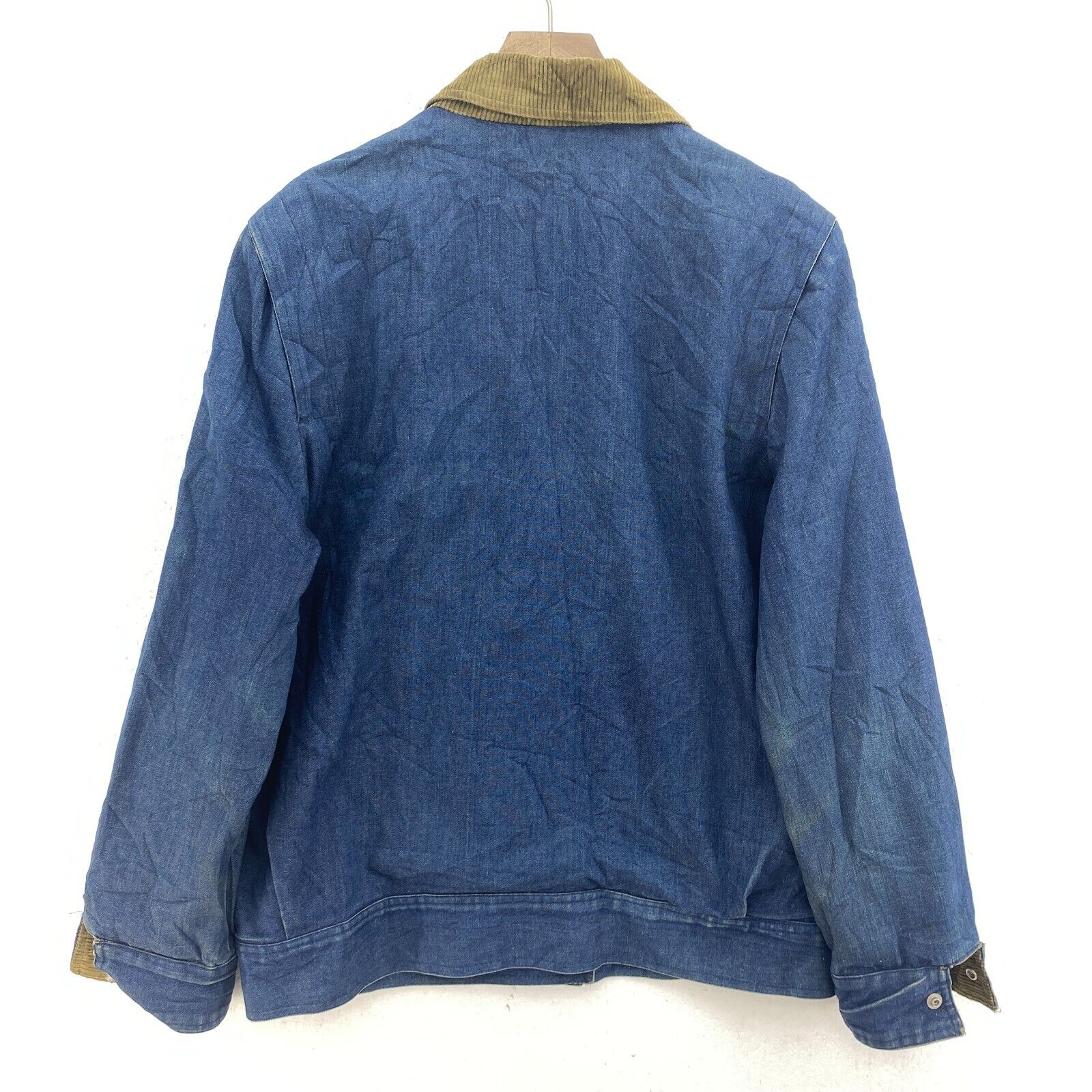 Calvin Klein Denim Full Zip Corduroy Collar Jacket Size M