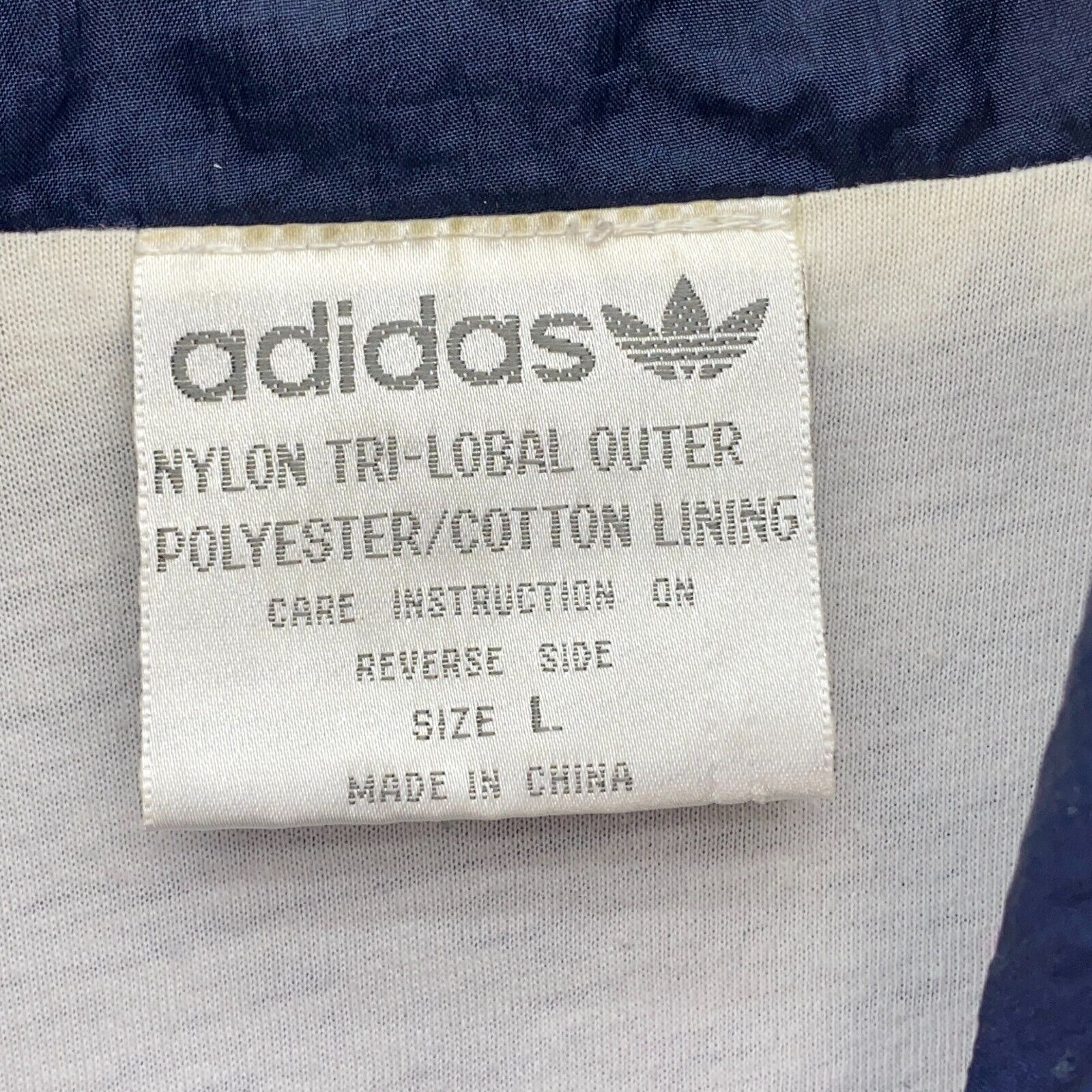 Vintage Adidas Full Zip Navy Blue Track Jacket Size L