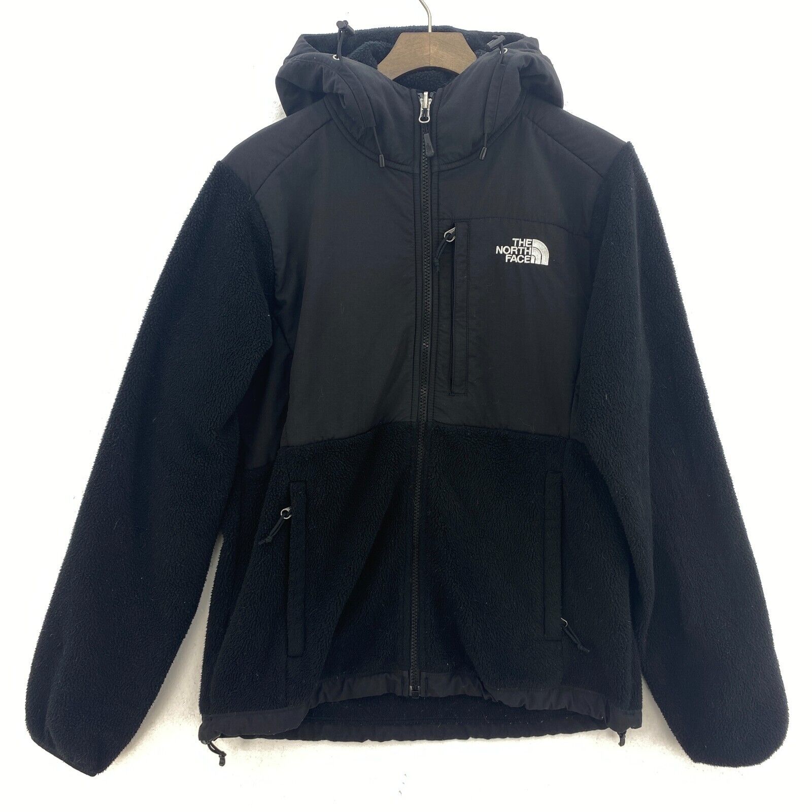 The North Face Women's Fleece Hooded Jacket Black Size S Full Zip