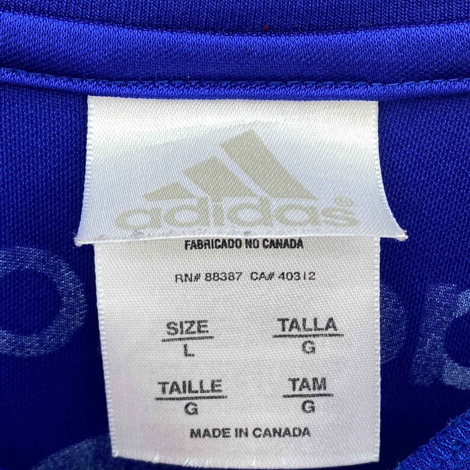 Vintage Adidas Italia Blue Jersey Size L Crew Neck