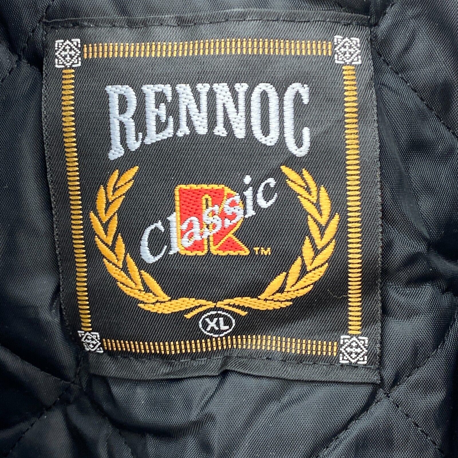 Rowayton Letterman College Navy Blue Snapped Bomber Jacket Size XL