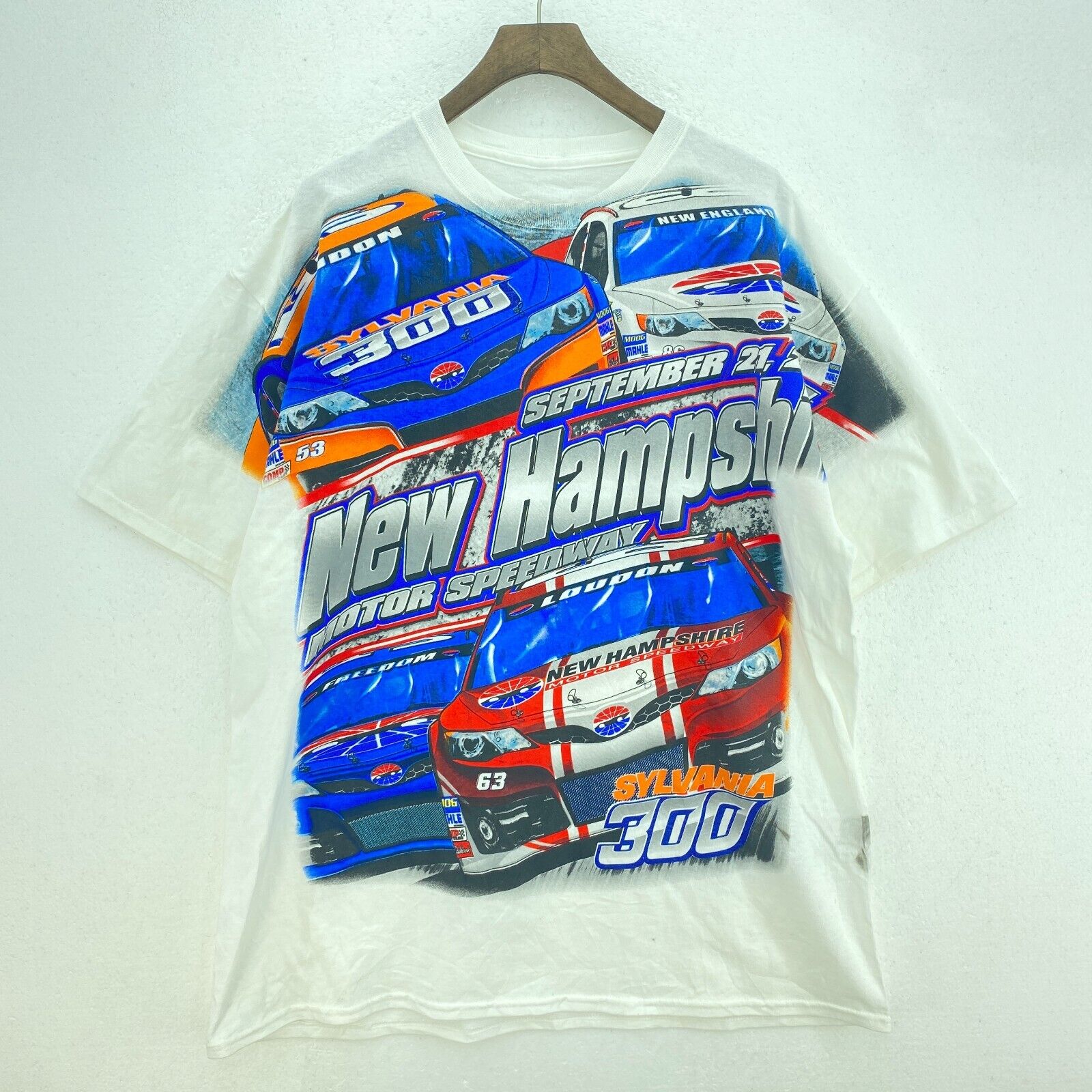 Sylvania 300 Racing September 2014 New Hampshire White T-shirt Size M