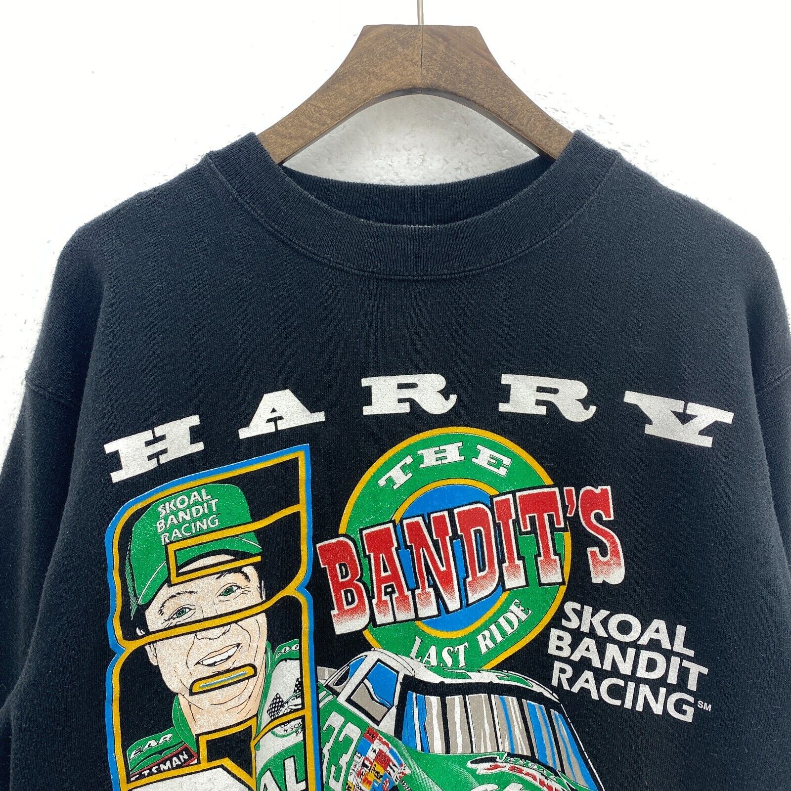 Skoal The Harry Bandit's Last Ride Car Racing Black Crew Neck Sweatshirt Size M
