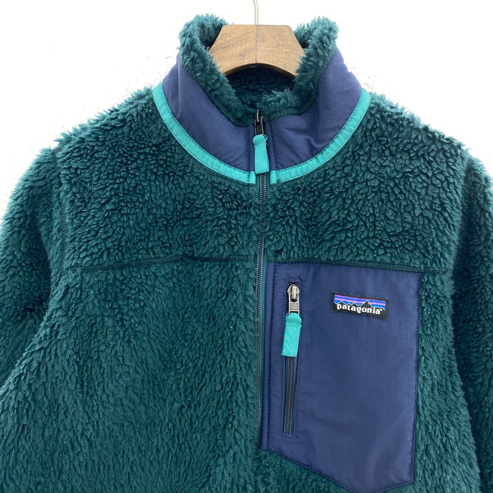 Vintage Patagonia Classic Retro-X Fleece Full Zip Green Jacket Size M