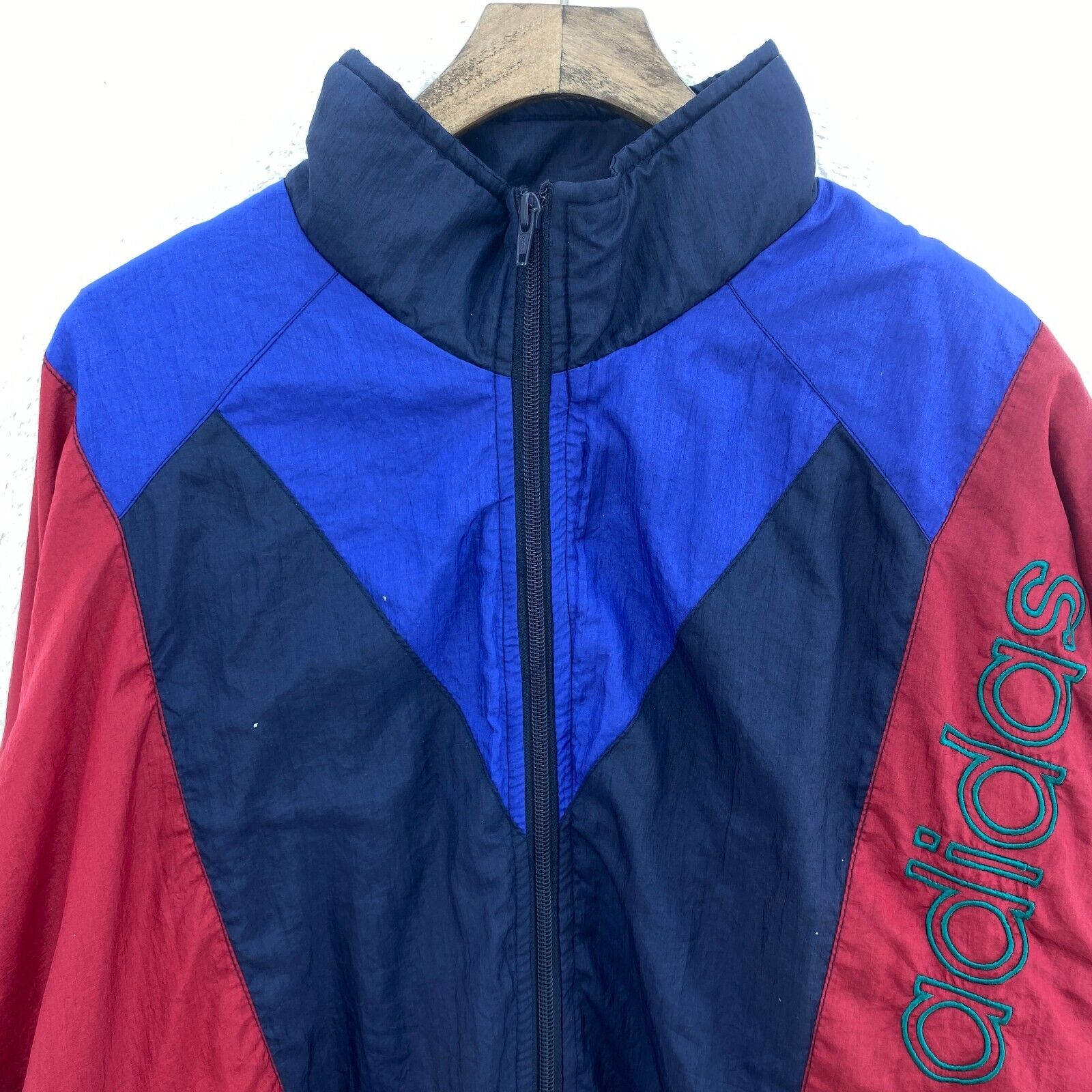 Vintage Adidas Full Zip Navy Blue Track Jacket Size L