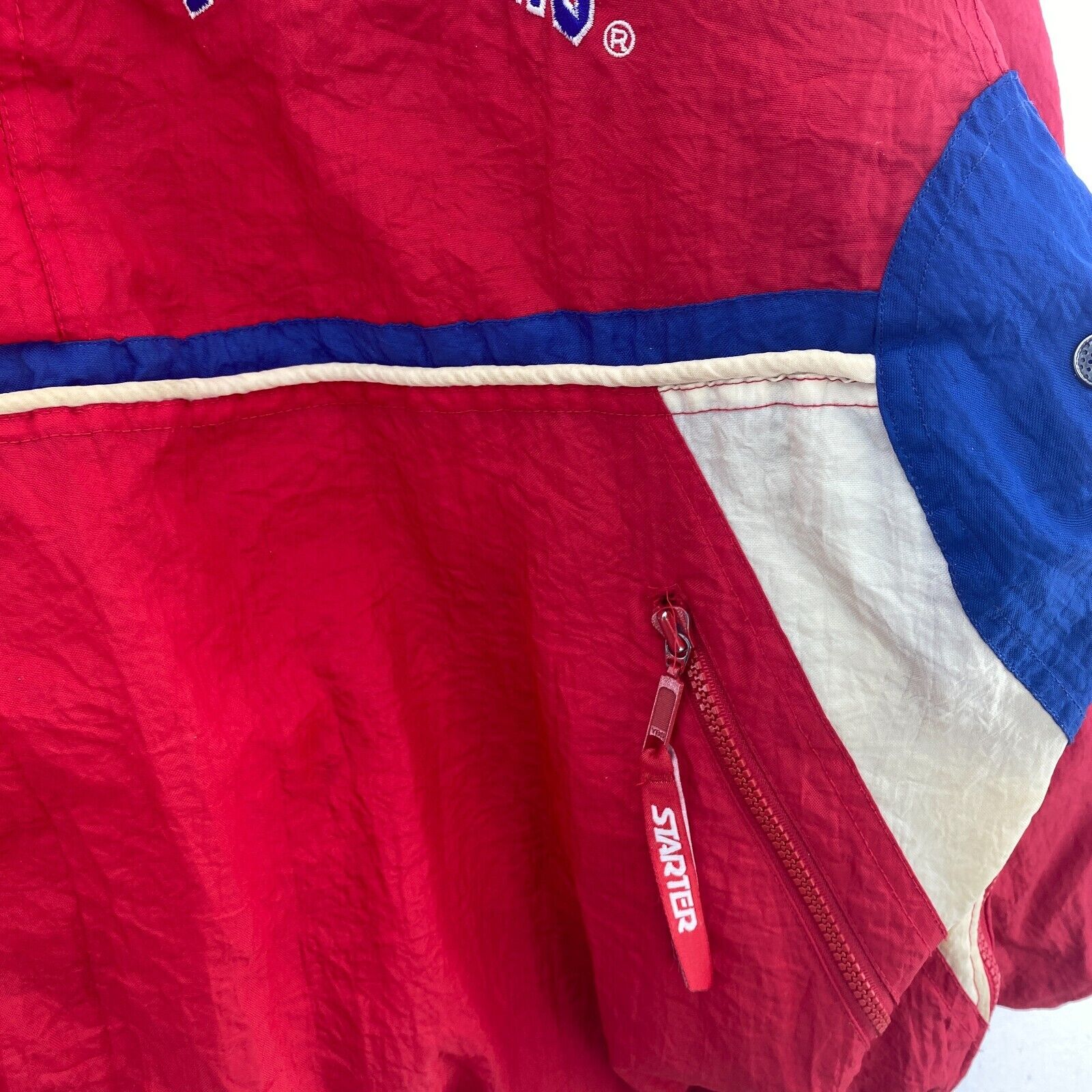 Starter Montreal Canadiens NHL Quarter Snap Insulated Red Jacket Size XL