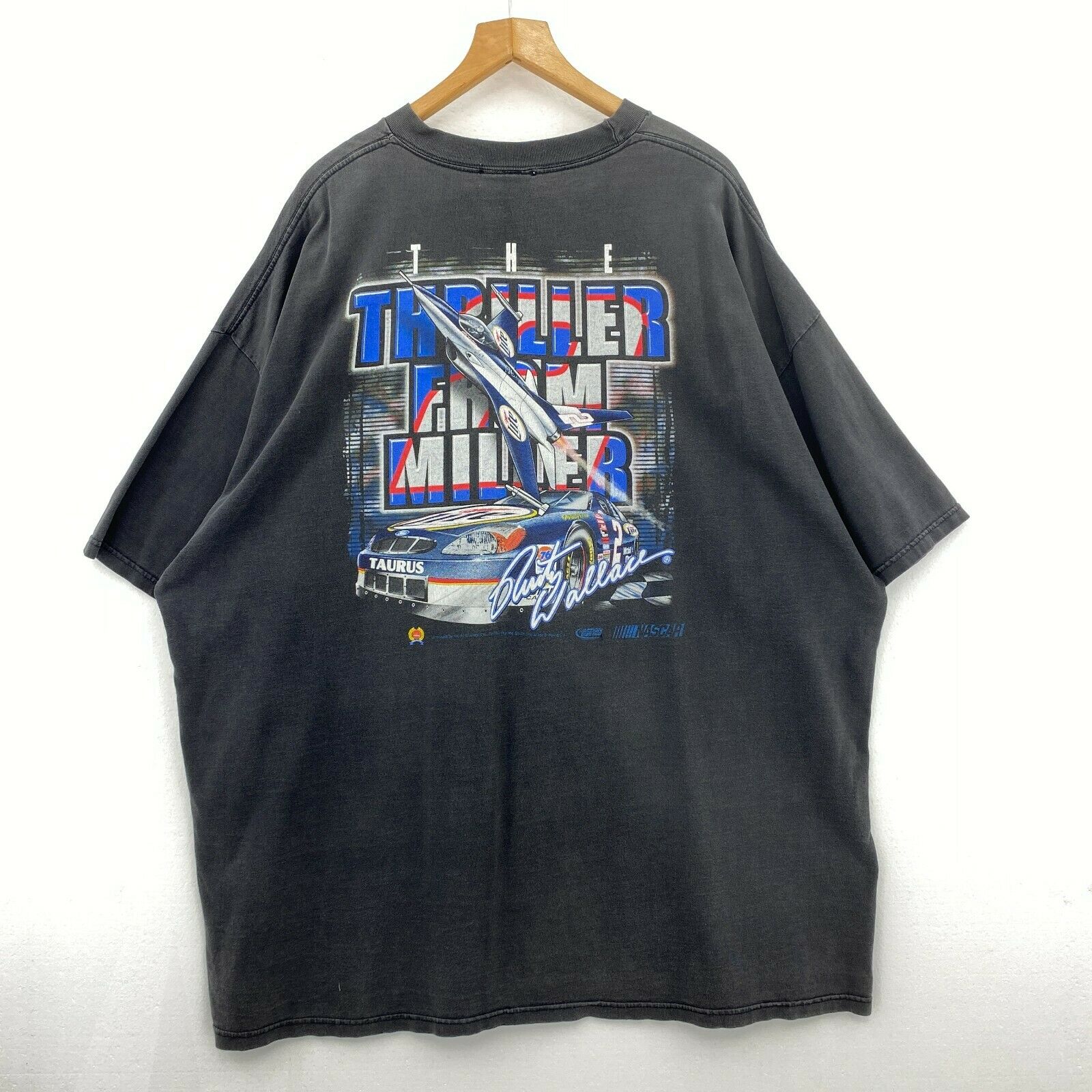 #2 Rusty Wallace Vintage Nascar Racing Chase T-shirt Black Size 2XL Cars