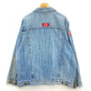 Hudson's Bay Men's Light Wash Blue Denim Jacket Canada Stickers Size XL