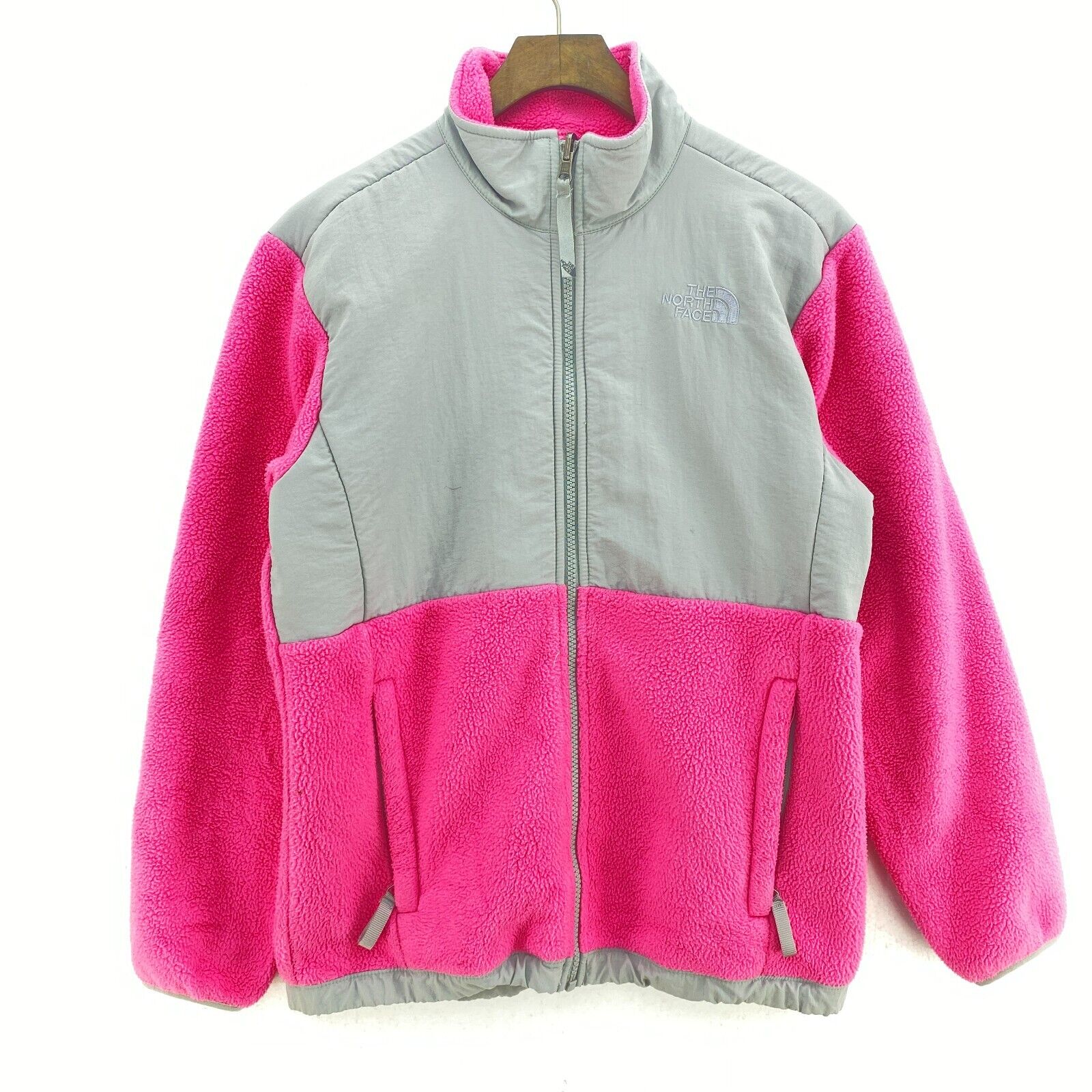 Girl's The North Face Zip Pockets Fleece Snap T Pink Jacket Size M