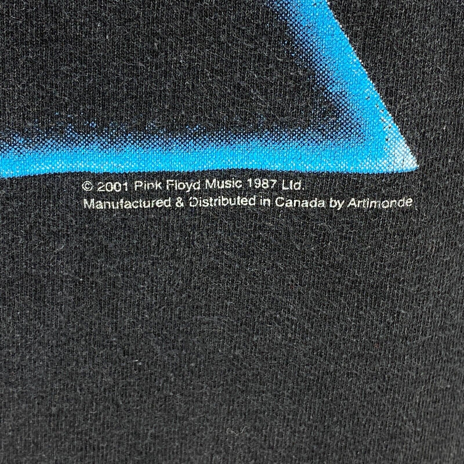 Pink Floyd Dark Side Of The Moon 2001 Black T-shirt Size S
