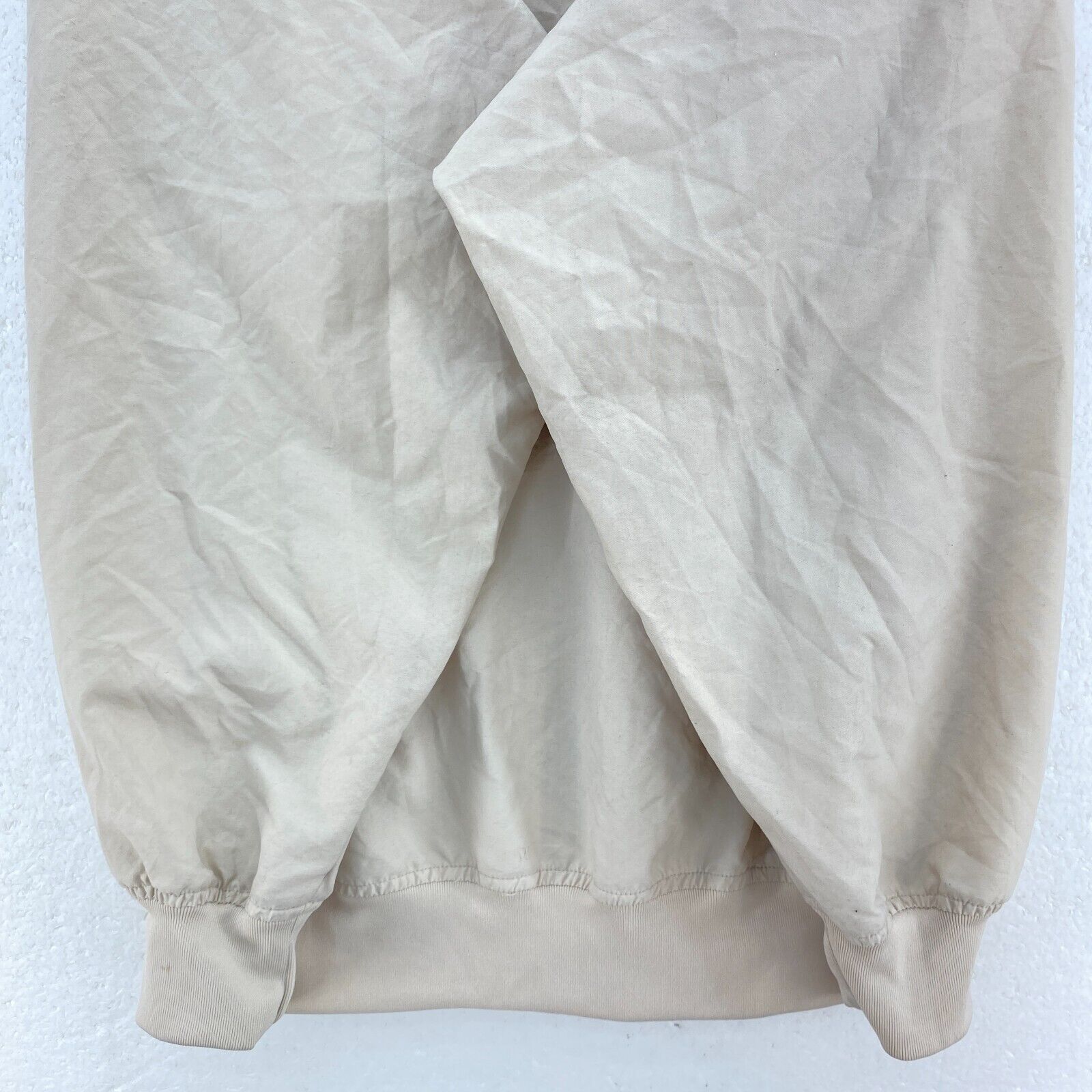 Vintage Adidas Golf Logo Beige Pullover Light Jacket Size S V-Neck