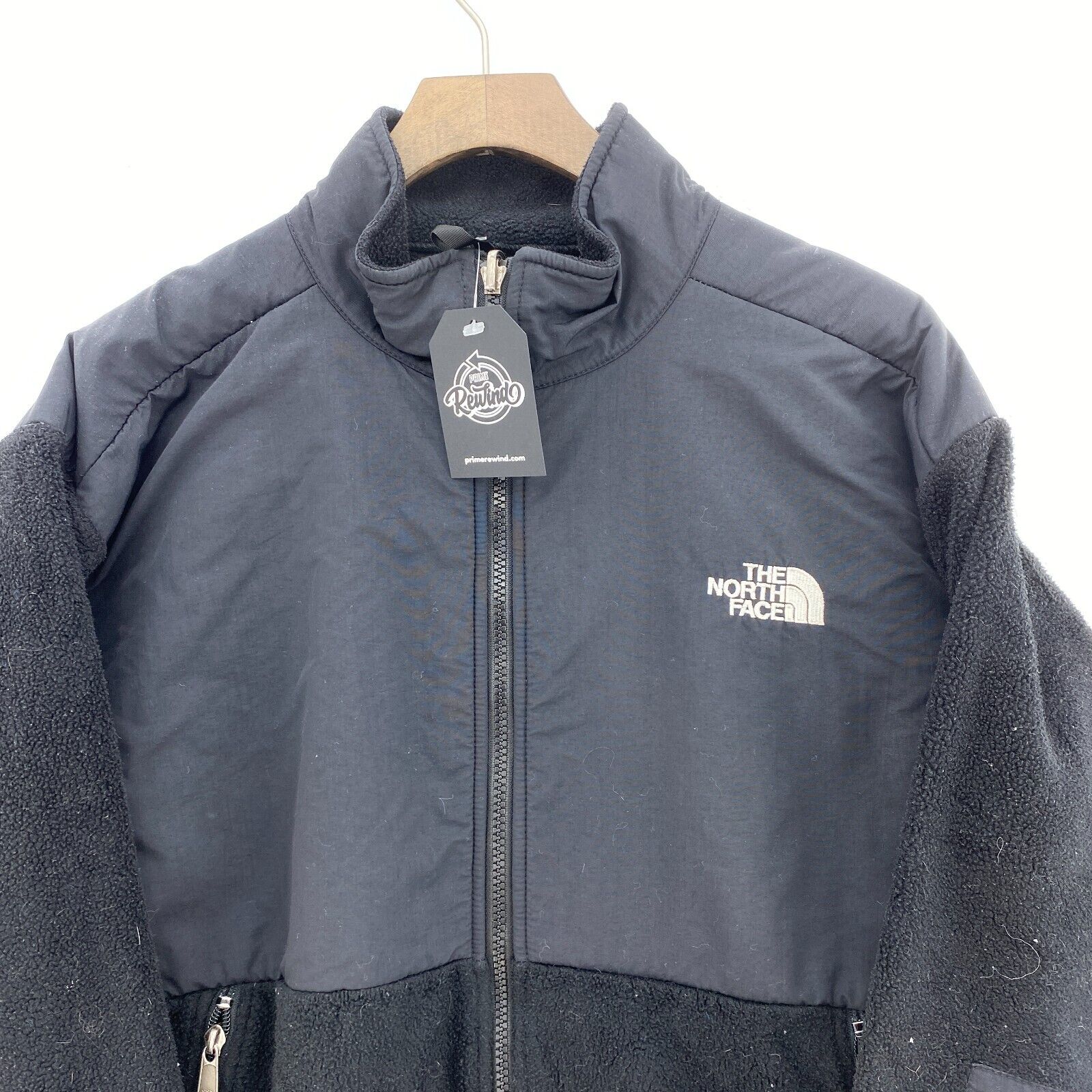 The North Face Logo Full Zip Black Fleece Jacket Size XL