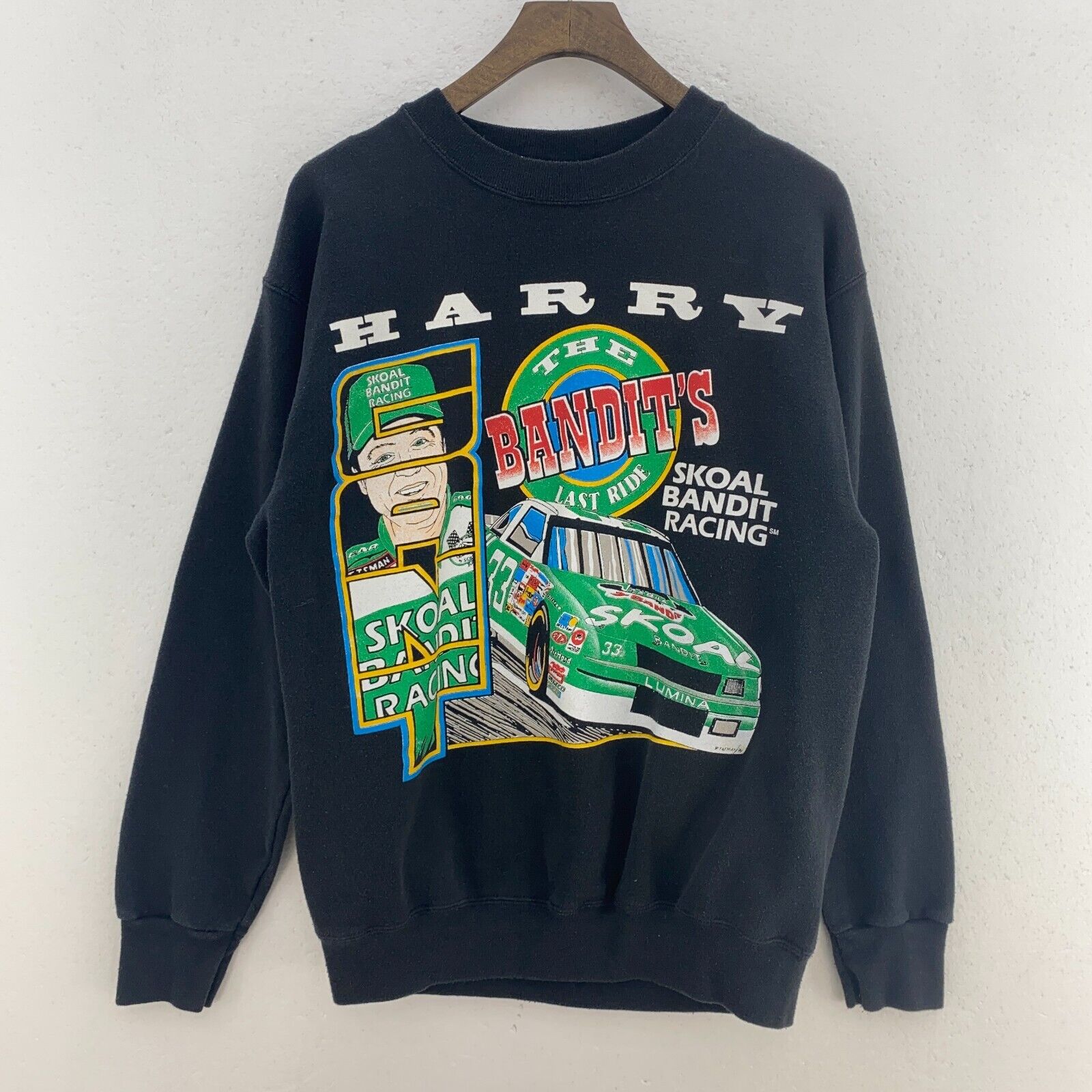 Skoal The Harry Bandit's Last Ride Car Racing Black Crew Neck Sweatshirt Size M