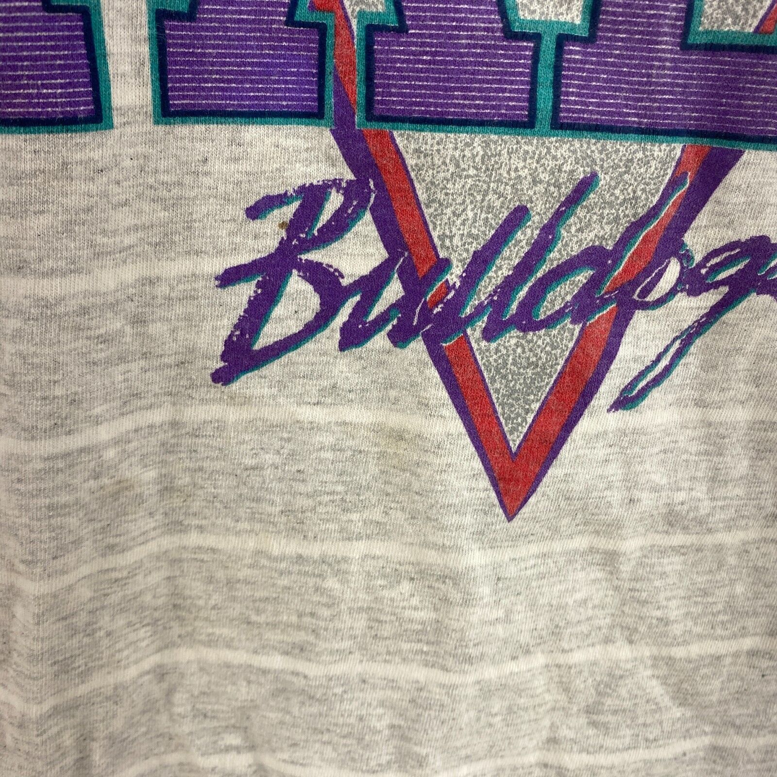 Vintage Yale University Bulldogs Gray Striped T-shirt Size M Tee