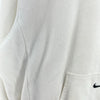 Nike Logo Embroidered White Hoodie Size L