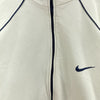 Nike Small Logo Embroidered White Jacket Size XL Full Zip Up