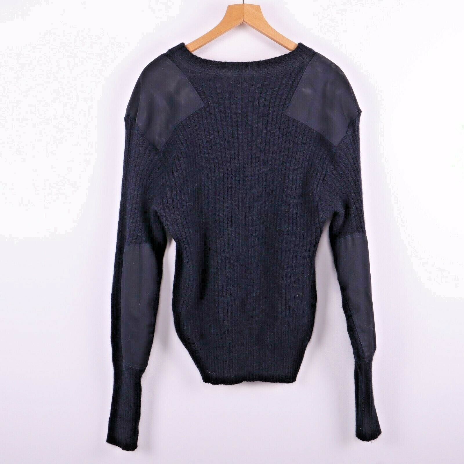 Jack Young 100% Wool Ribbed Sweater Slim Fit Size XXL Black