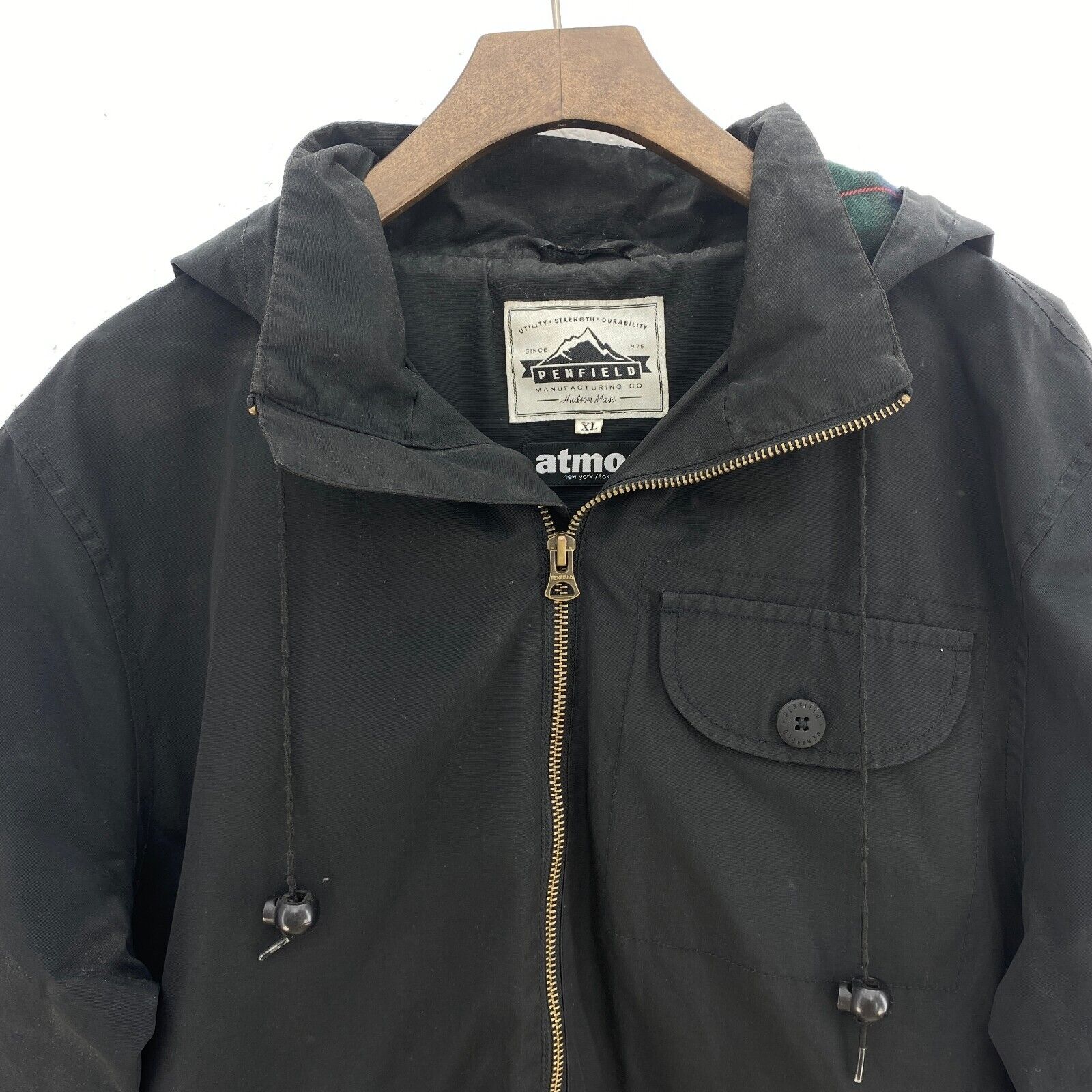 Penfield Black Full Zip Hooded Jacket Size XL Women's
