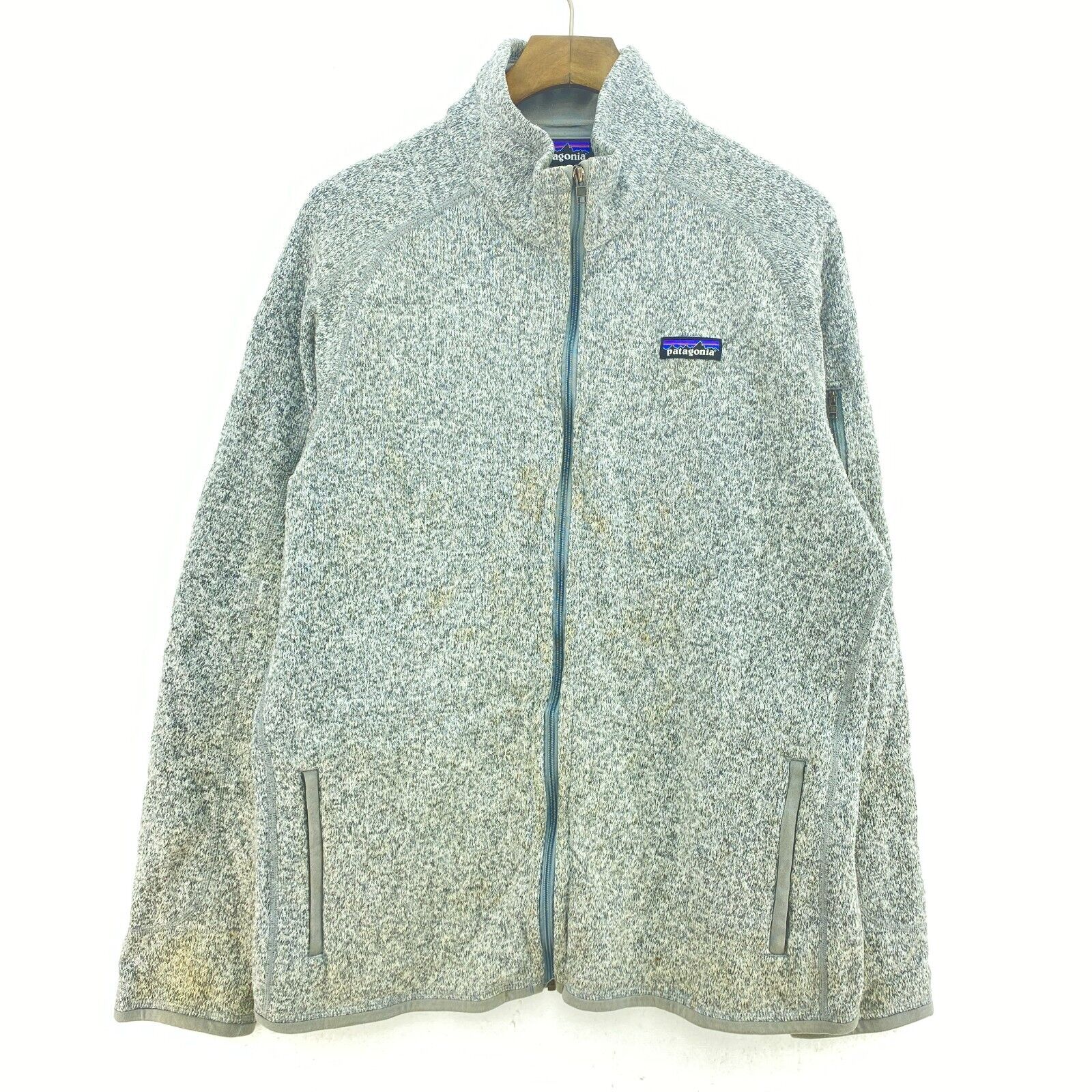 Vintage Patagonia Full Zip Heathered Gray Fleece Jacket Size XL