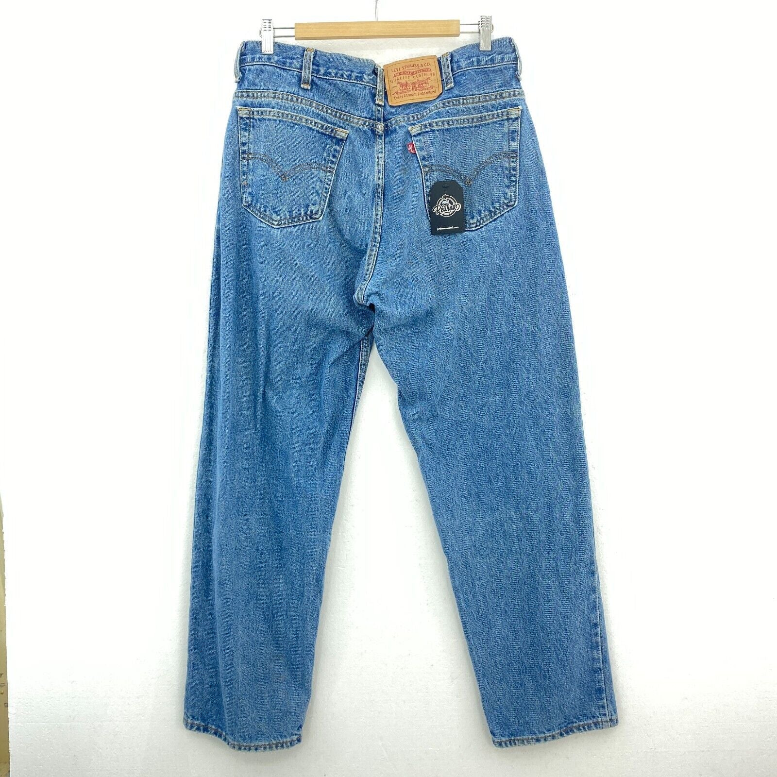 Levi's 550 Relax Fit Straight Jeans Medium Wash Blue Size 34