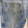 Carhartt Blue Medium Light Wash Denim Cargo Pants Workwear Size 36