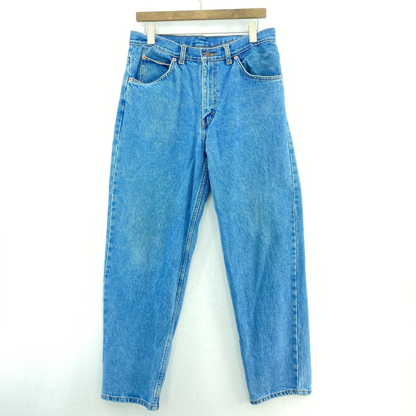 Levi's Orange Tab Light Wash Blue Denim Tapered Jeans Size 34