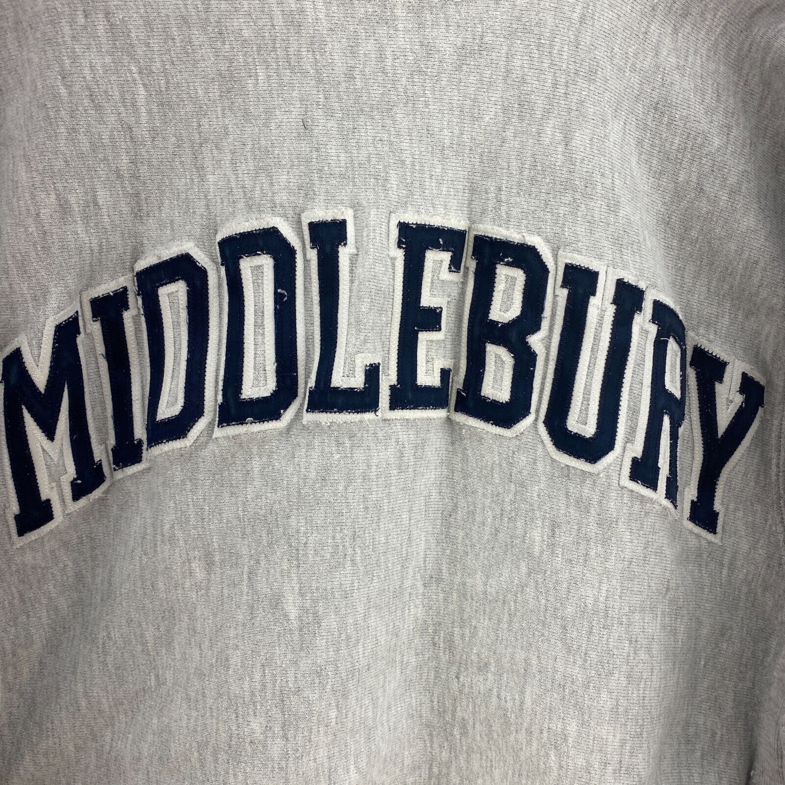 Champion Reverse Weave Middlebury Spell Out Women's Gray Sweatshirt Size M