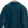 Vintage Wool Long Coat Green Long Jacket Double Breast Button Trench Coat