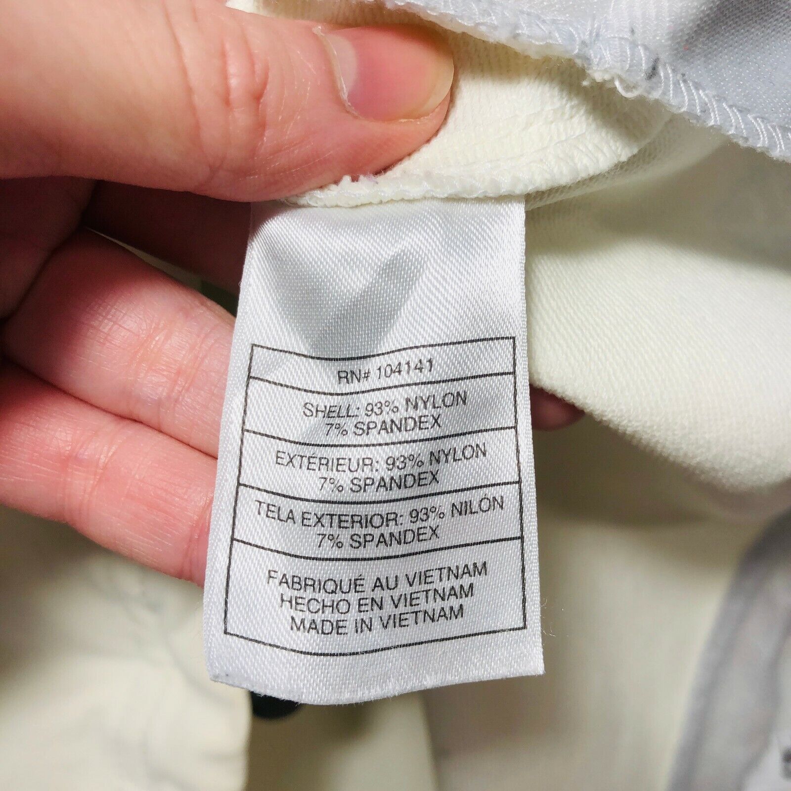 Nike ACG Nylon White Jacket Full Zip Size S Stretch