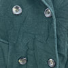Vintage Wool Long Coat Green Long Jacket Double Breast Button Trench Coat