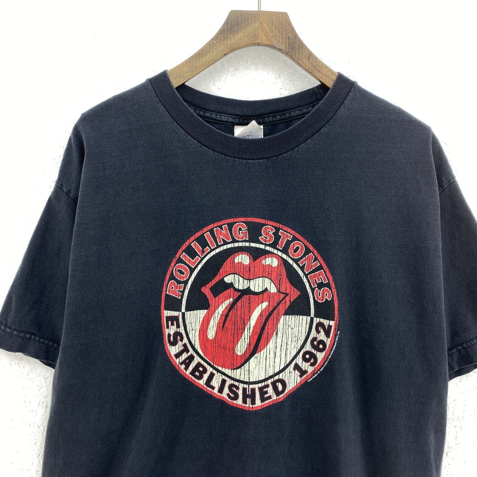 The Rolling Stones 2004 Black T-shirt Size L Tee Rock Band